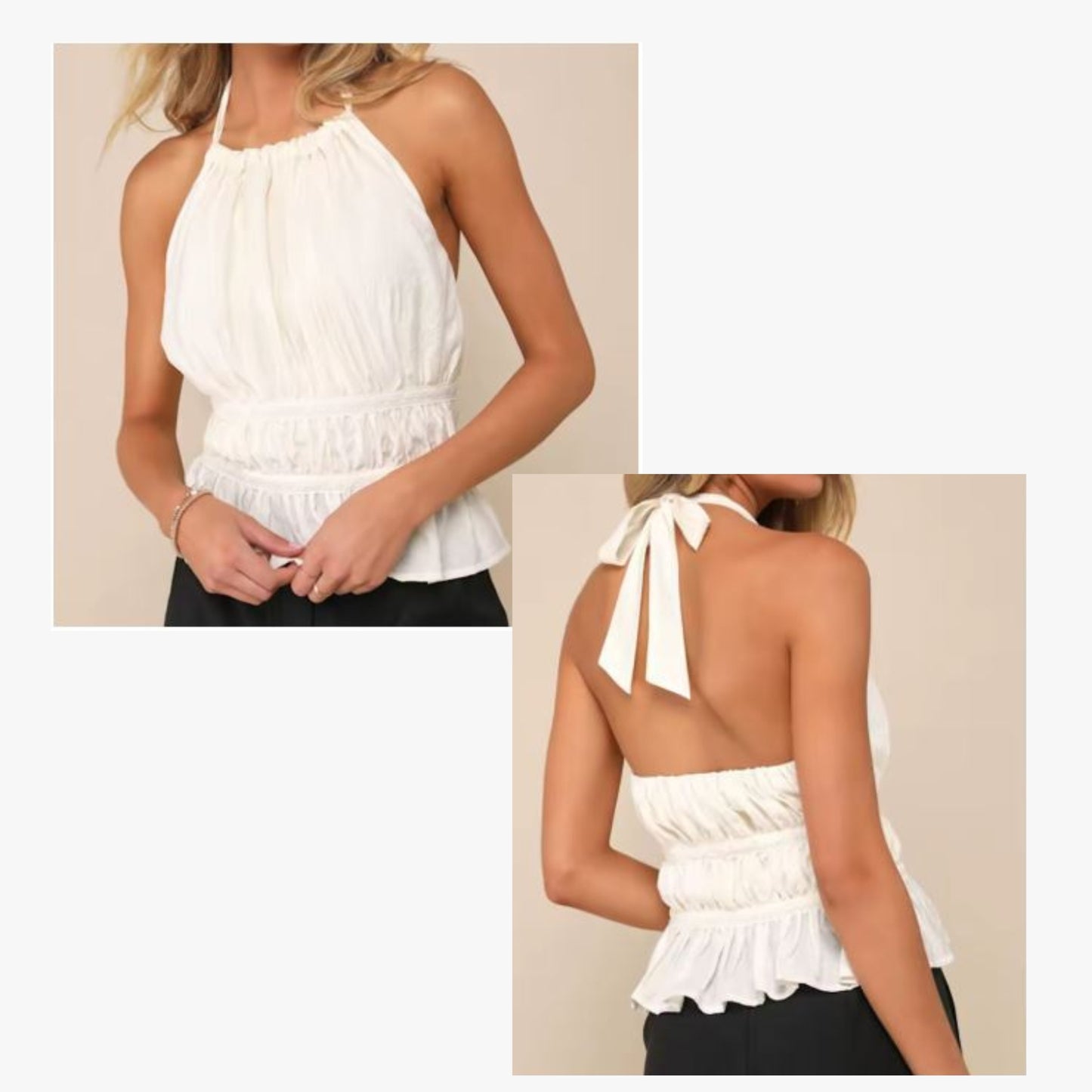 Back Bow Babe Halter Top
