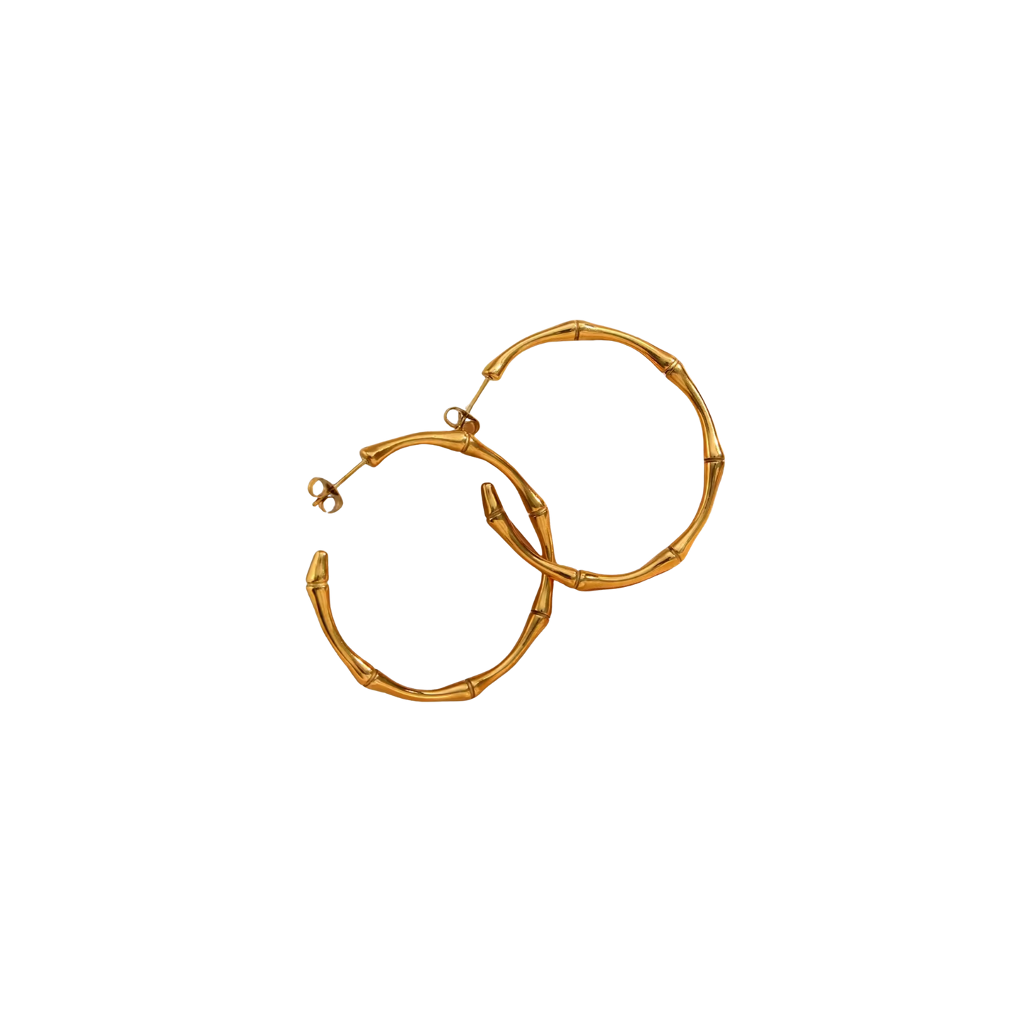 Bamboo Hoop Earrings