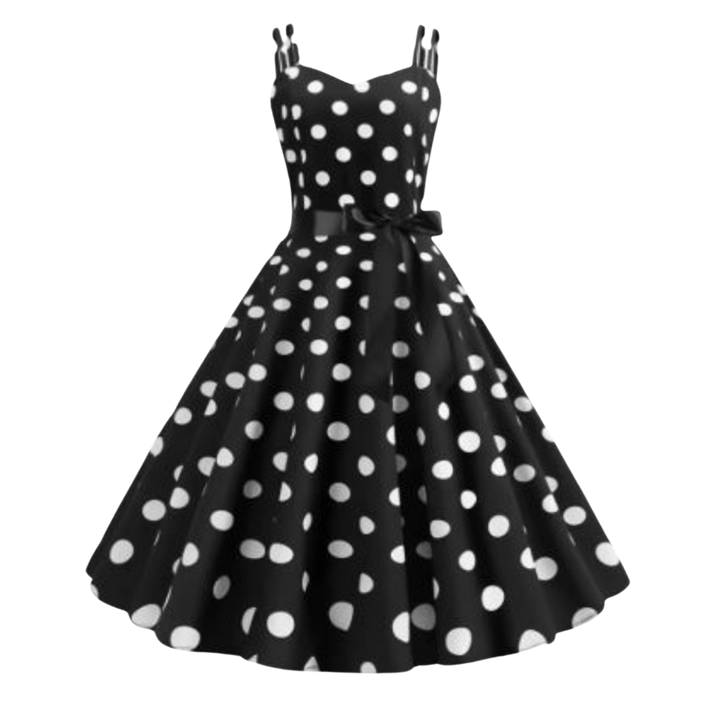 Midnight Polka Dress
