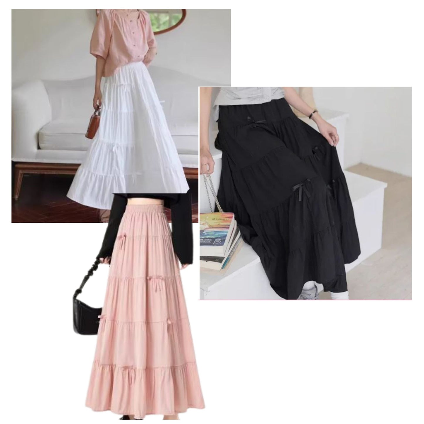 Elsie Bow Maxi Skirt