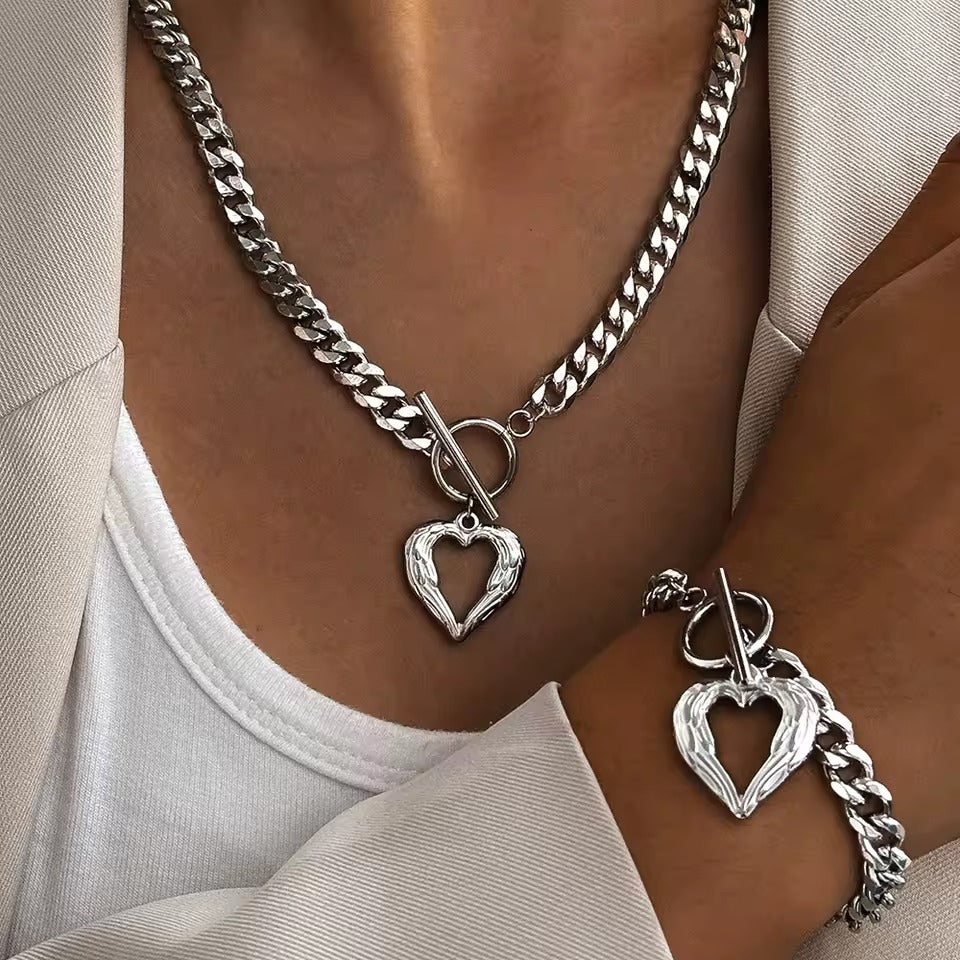 Angel Heart Wing Bracelet