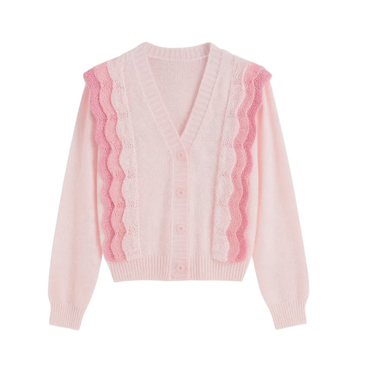 Lacey Ruffles Cardigan