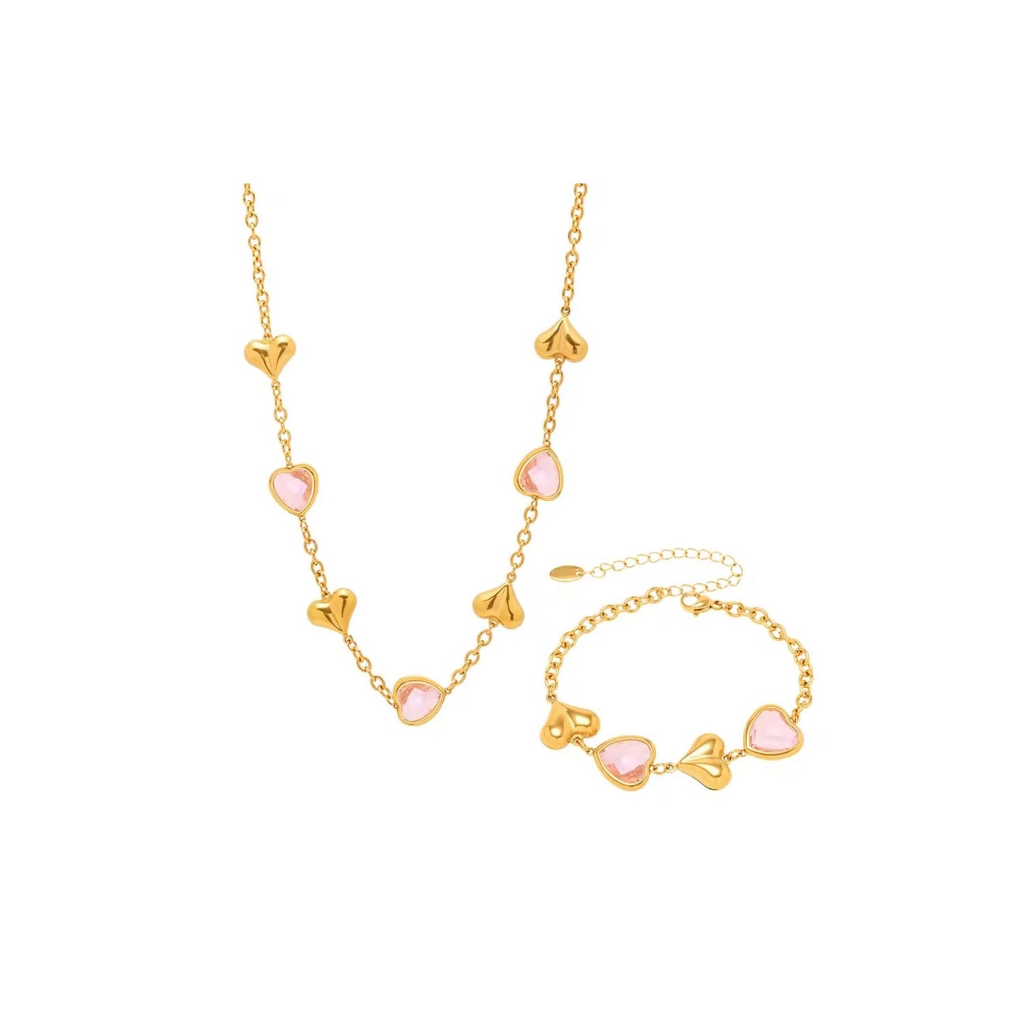 Facet Hearts Necklace