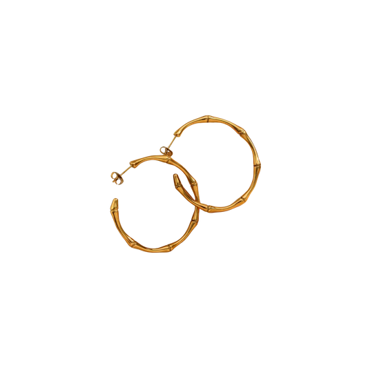 Bamboo Hoop Earrings