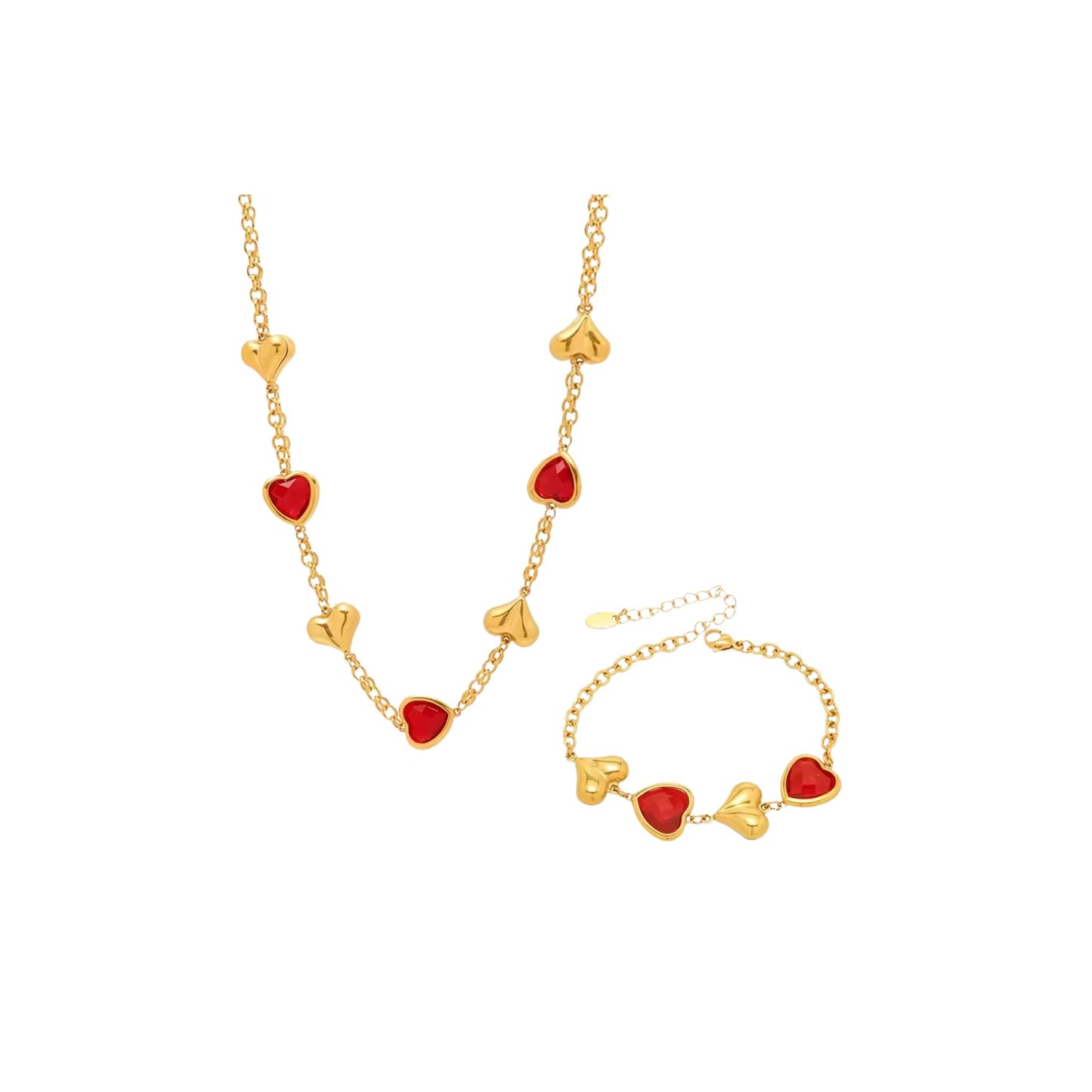 Facet Hearts Necklace