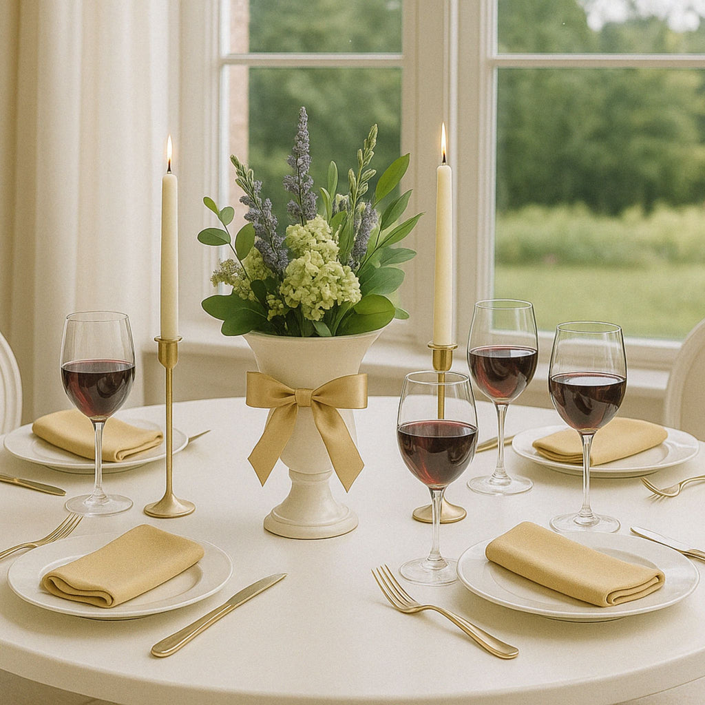Tall White Urns
