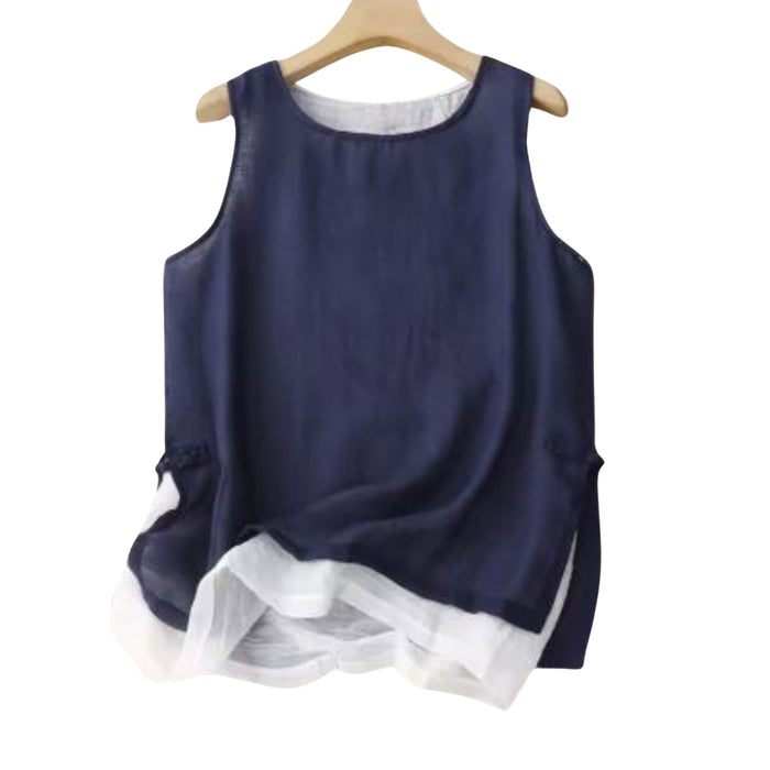 Cambria Cotton-Linen Top