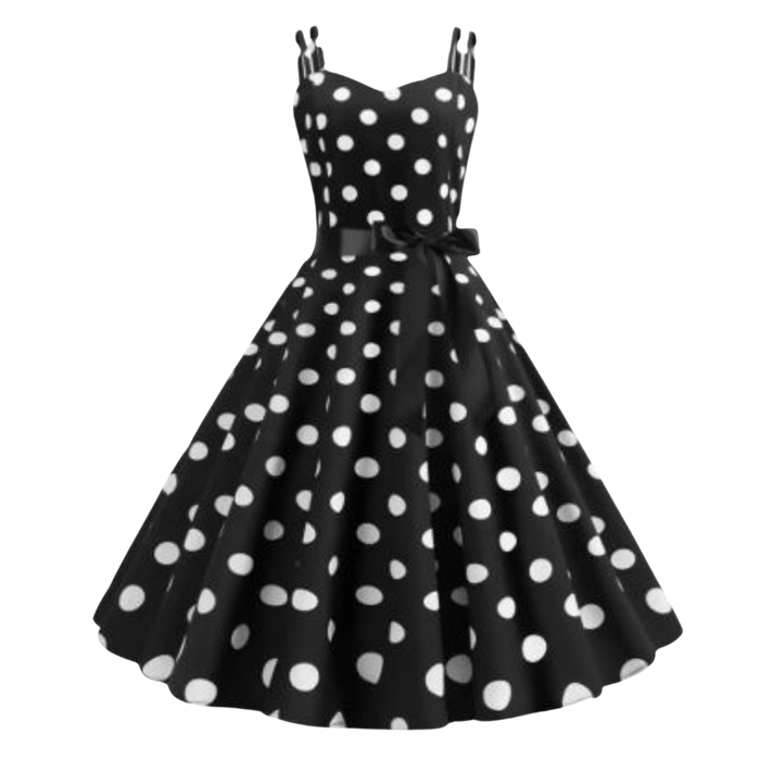 Midnight Polka Dress