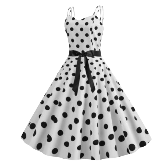 Midnight Polka Dress