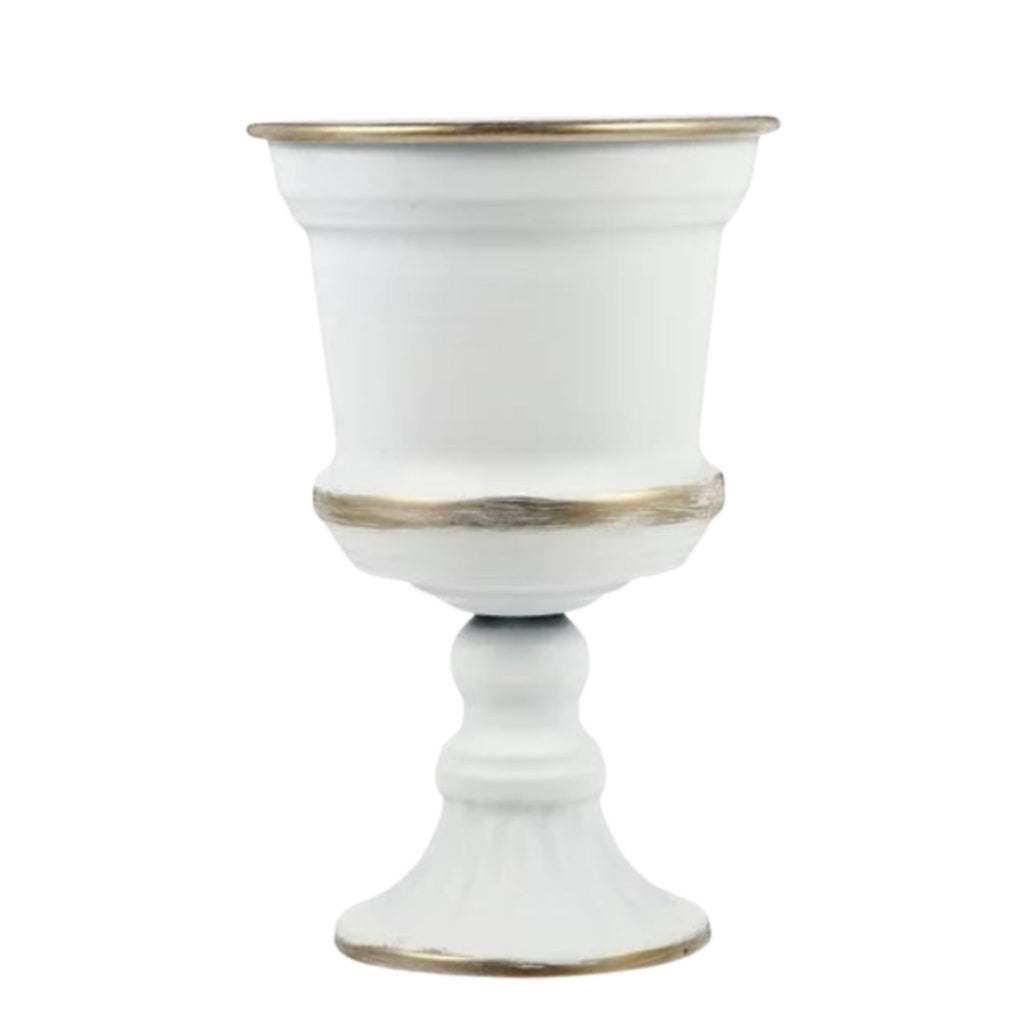 Tall White Urns